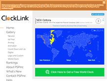 Tablet Screenshot of clocklink.com